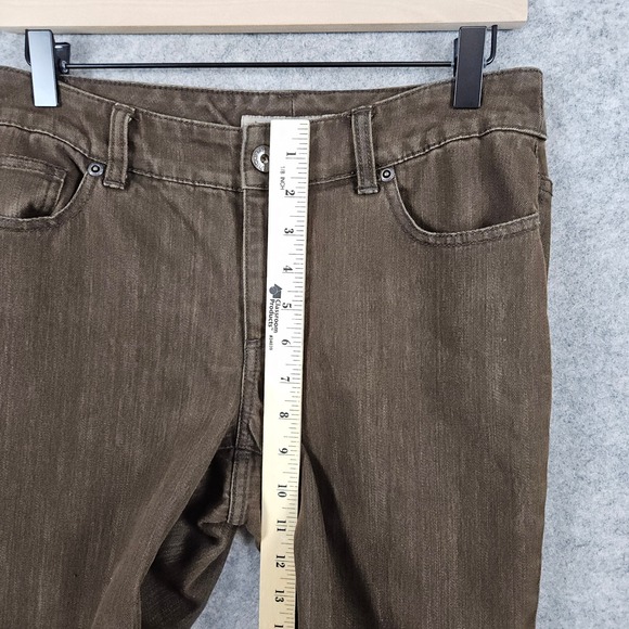 Chicos Platinum Womens Brown Stretch Cotton Blend Jeans Size 00 (XS) Short 29x29 - Picture 6 of 9